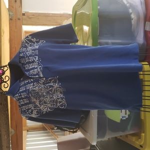 Kani Gold Boys Blue Classic Short Sleeve Polo Shirt Size S 8/10